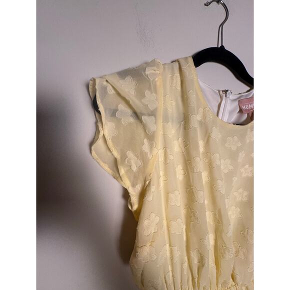Show Me Your Mumu Merritt Yellow Mini Dress Size Large - Picture 6 of 8